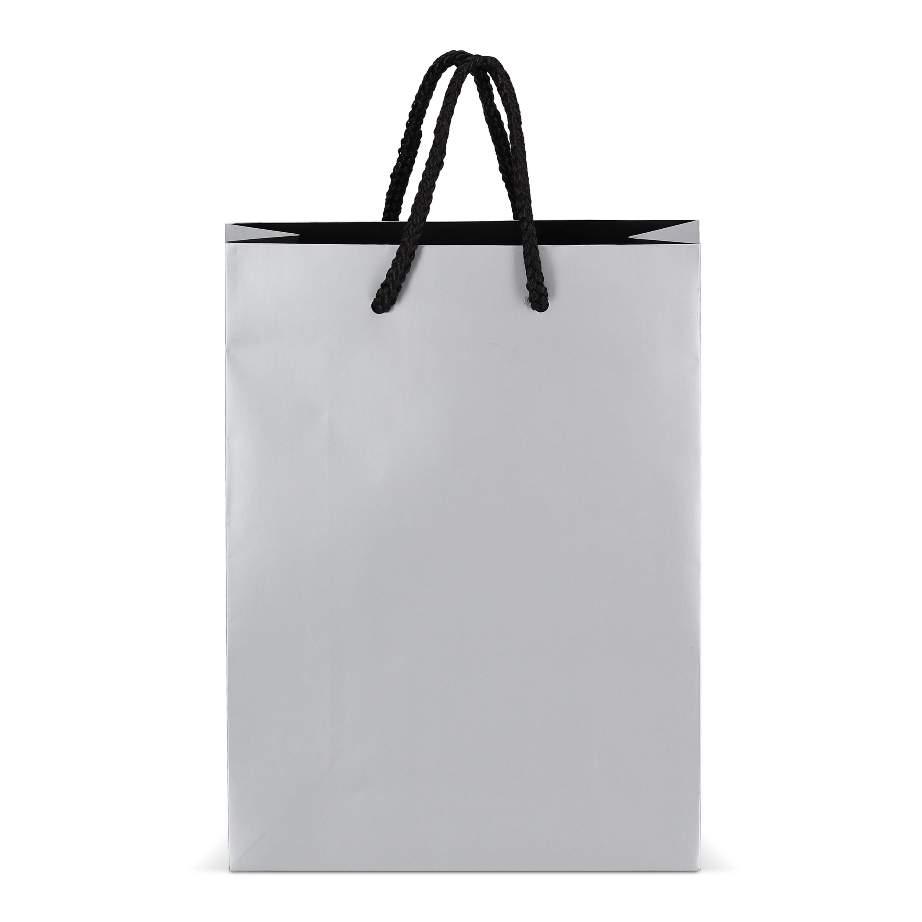 Papier Geschenktasche 18 x 8 x 24cm 200g/m² - silber-238