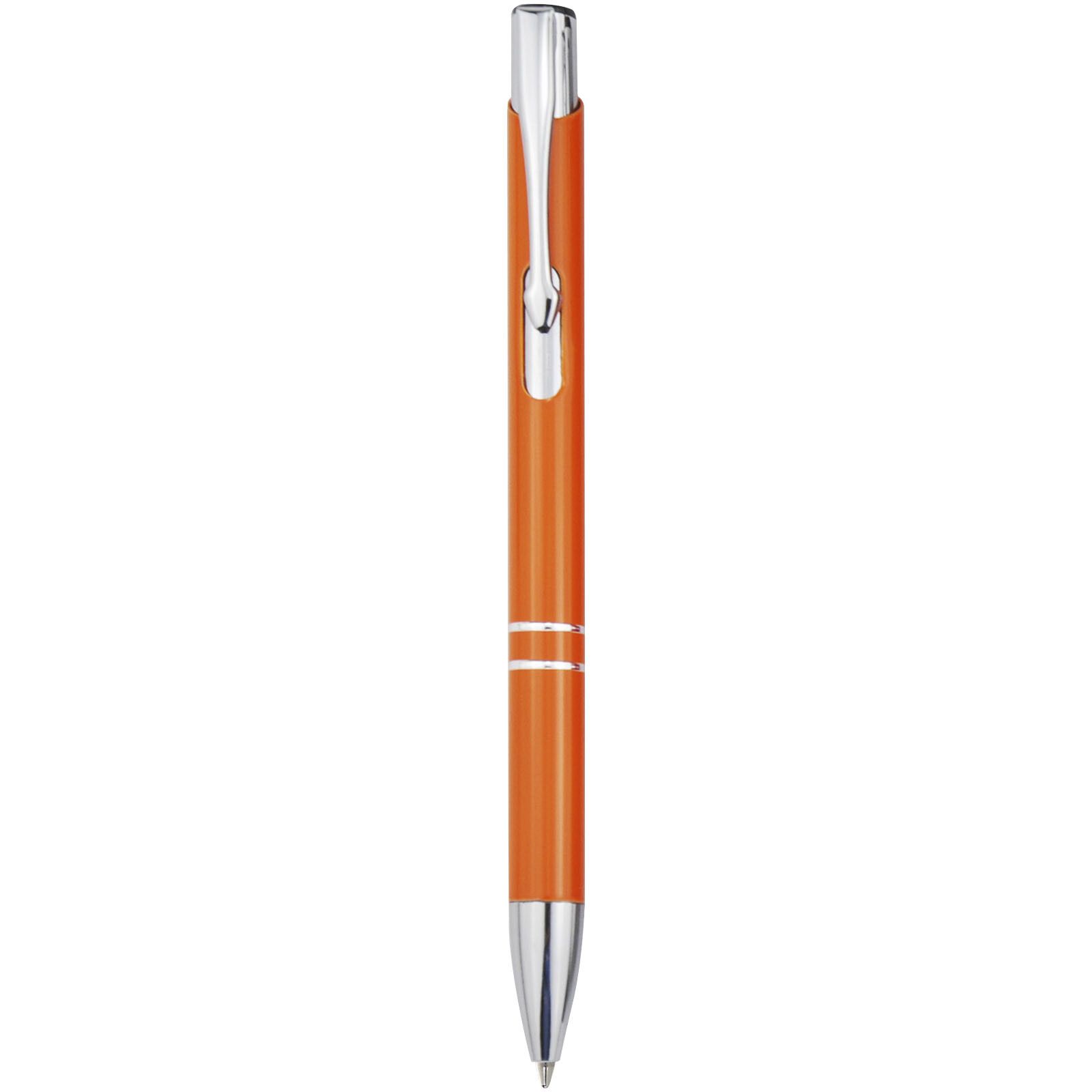 Moneta Kugelschreiber aus recyceltem Aluminium (schwarze Mine) - orange-571