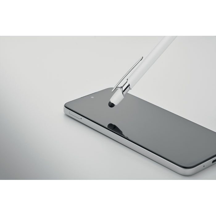 Druckkugelschreiber mit Stylus SIPARO - weiß-851