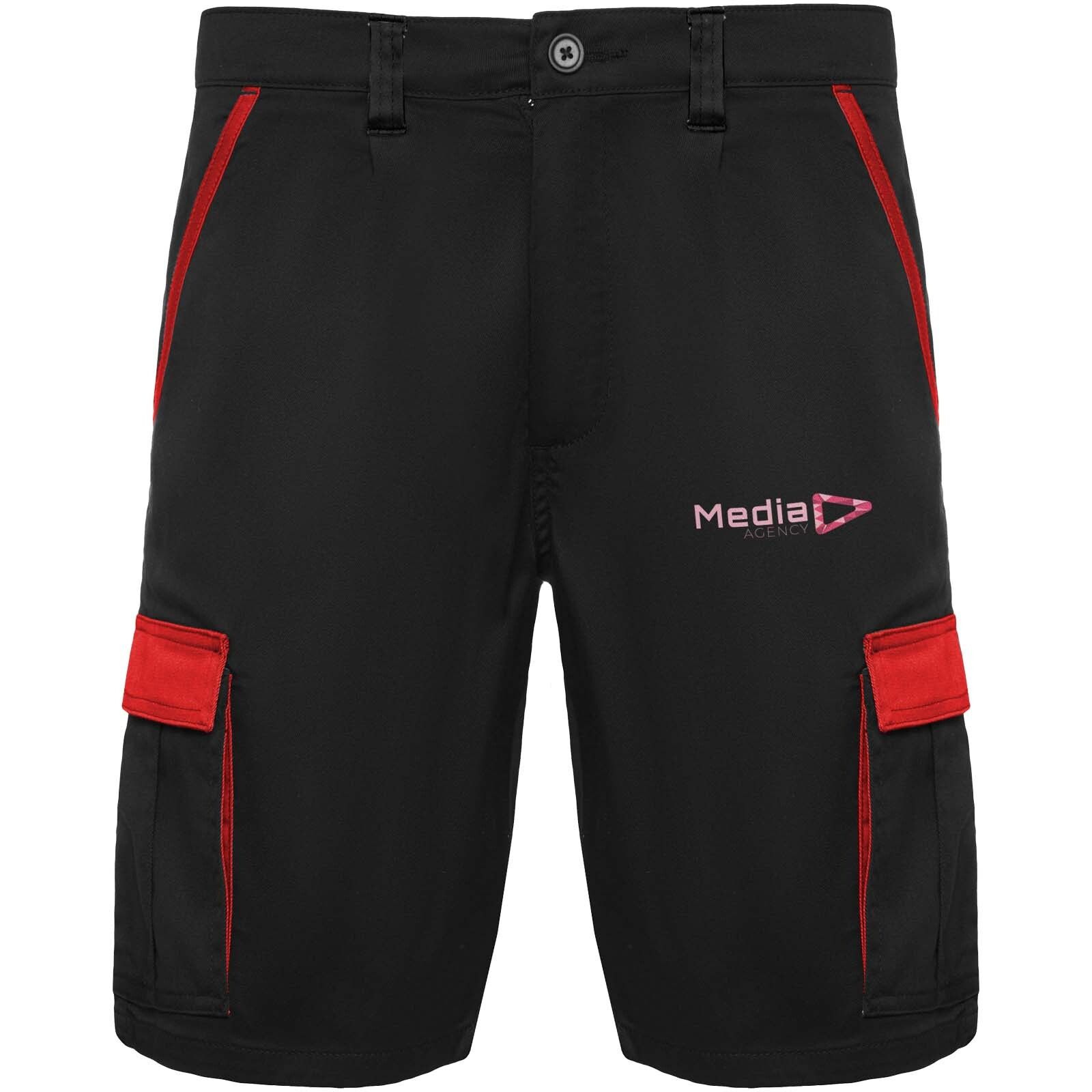 Tahoe Arbeitsshorts, 250 g/m2 - schwarz -  rot-952