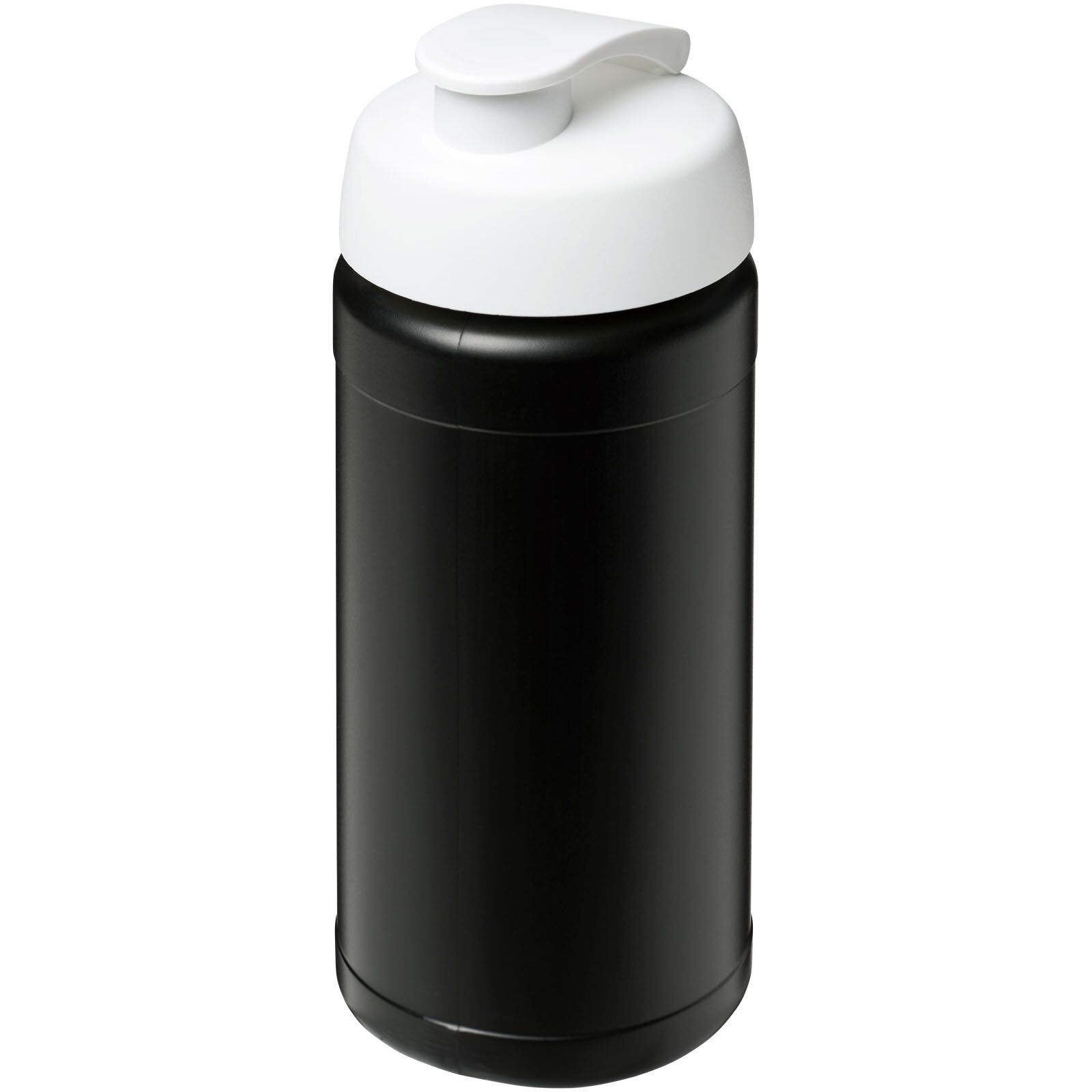 Baseline Plus 500 ml Sportflasche mit Klappdeckel - schwarz -  weiss-485