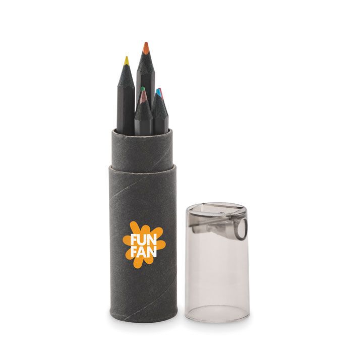 Buntstifte-Set mit Anspitzer NEGRO - schwarz-798