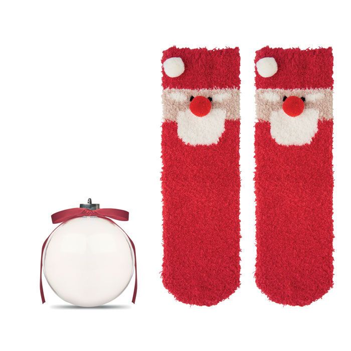 Weihnachtsbaumkugel mit Socken SNUG L - rot-974
