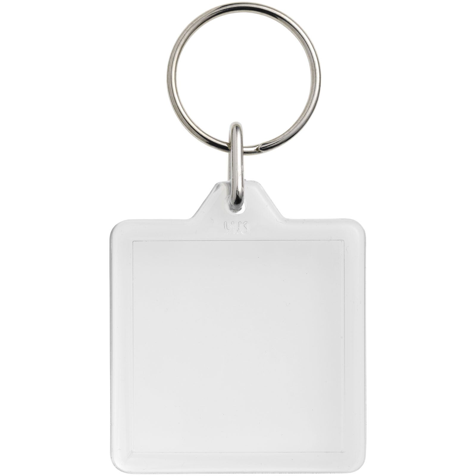 Vial quadratischer U1 Schlüsselanhänger - transparent klar-373