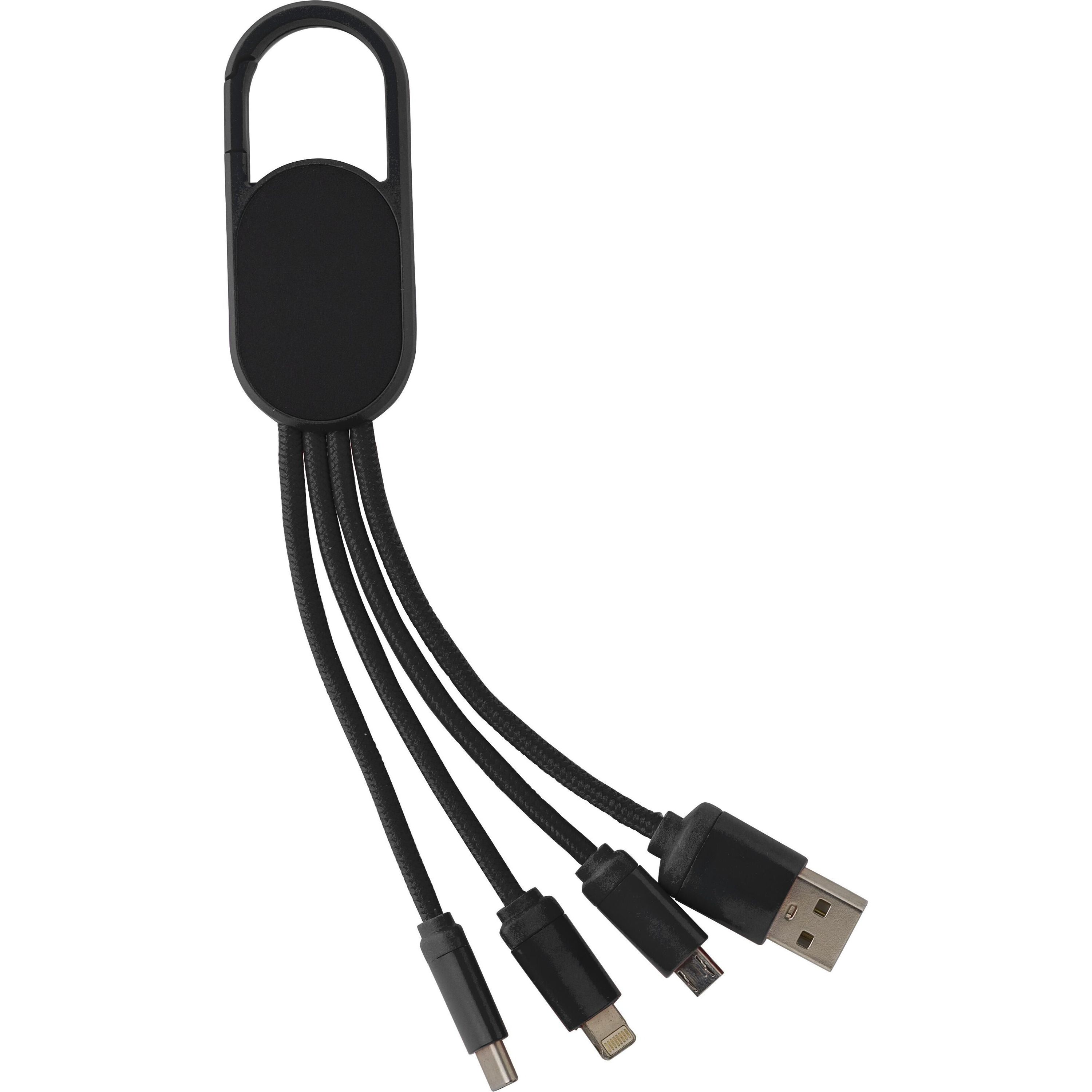 4-in-1-Ladekabelset Idris - schwarz-499