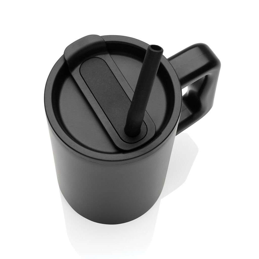 Cube Becher aus RCS recyceltem Stahl 800ml - schwarz-724