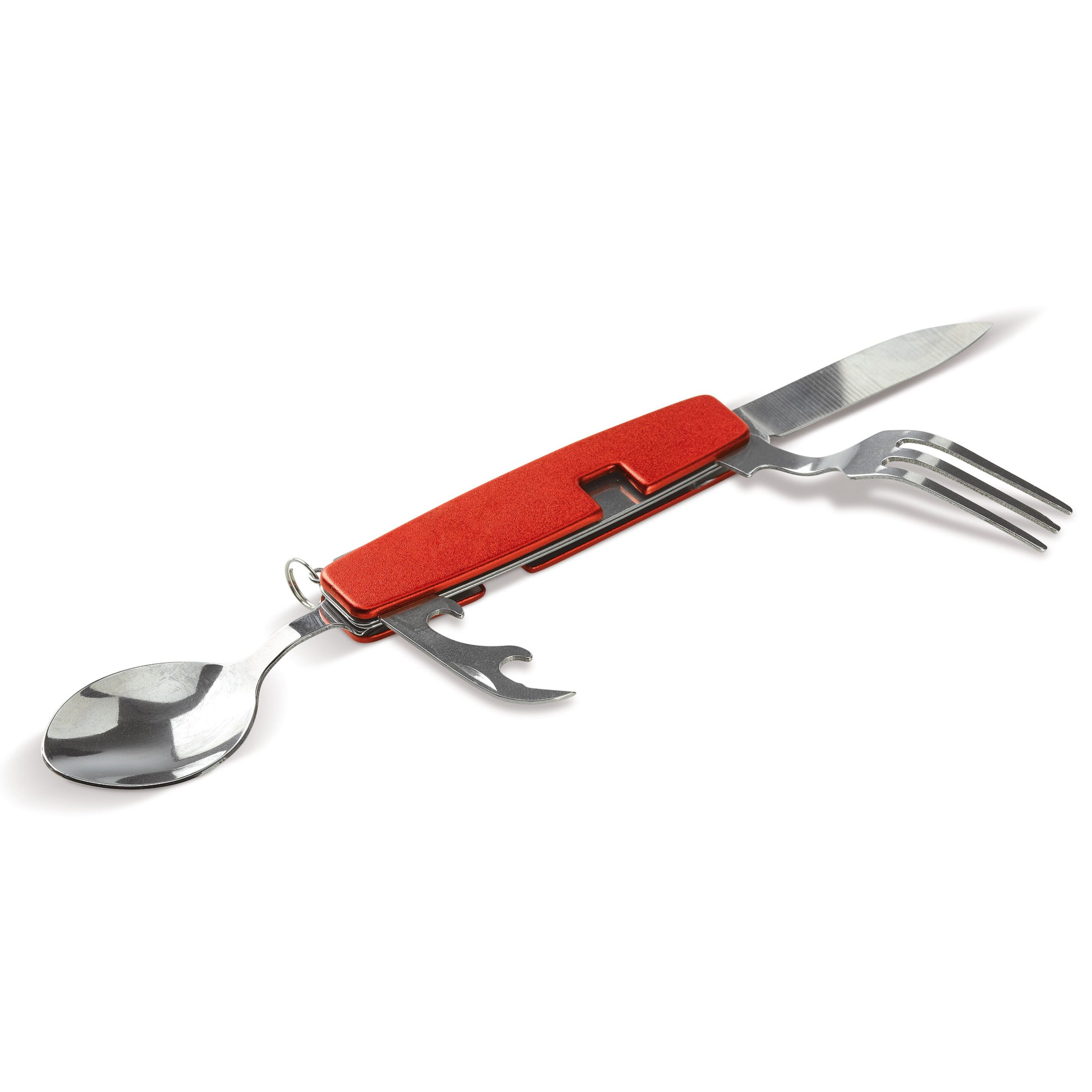 Zusammenklappbares Besteck im Multi-tool - rot-860
