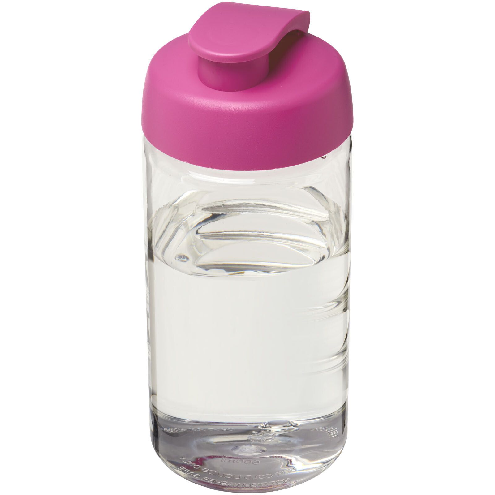 H2O Active Bop 500 ml Sportflasche mit Klappdeckel - transparent -  rosa-73