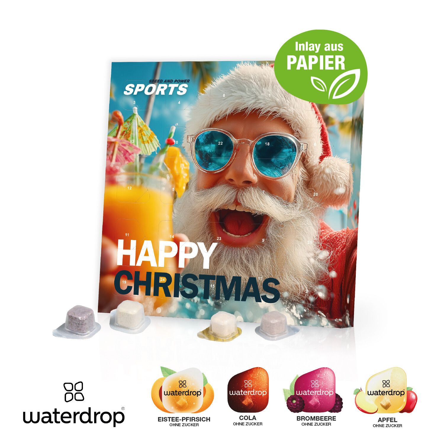 Tisch-Adventskalender Waterdrop®, Inlay Aus Papier-274