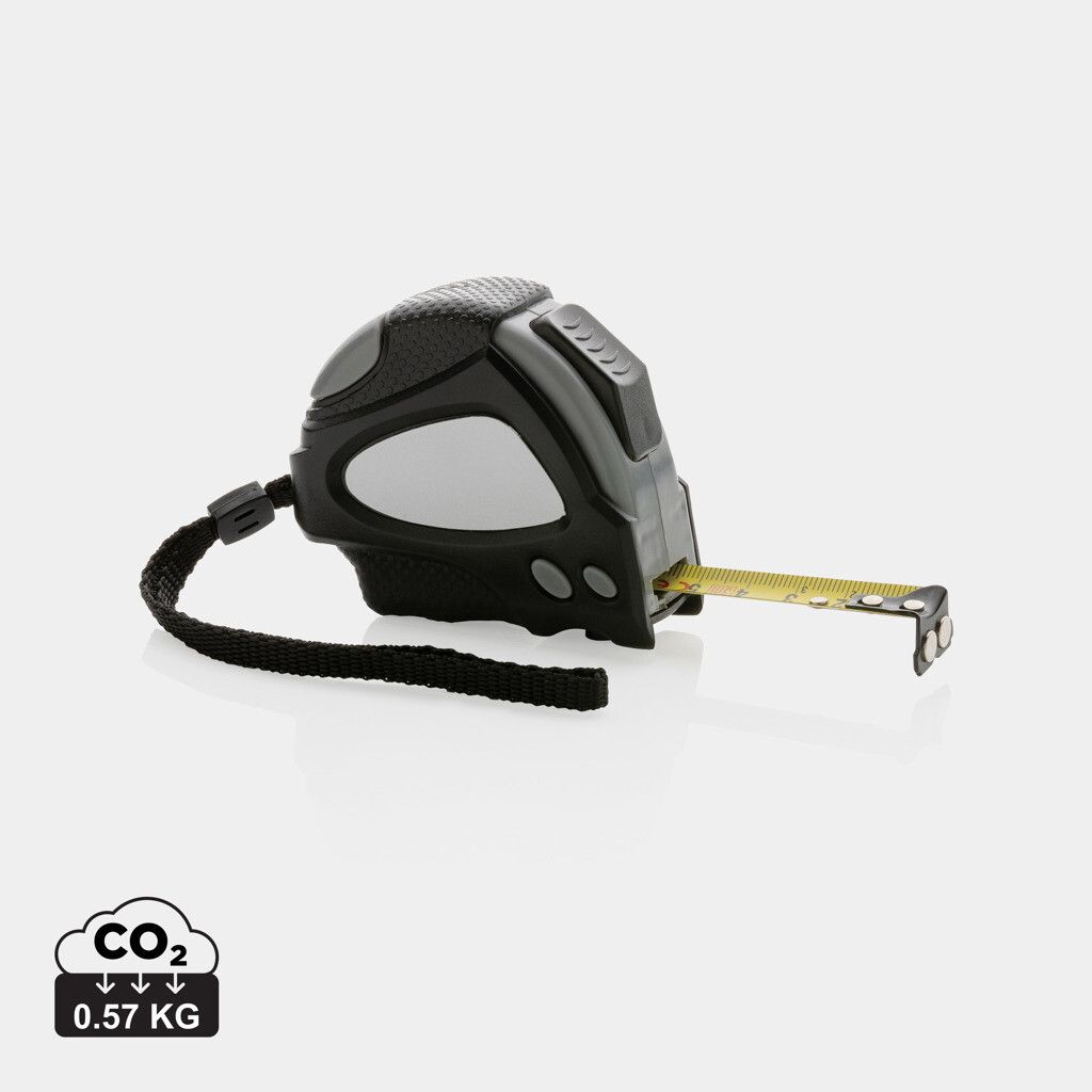 Auto-Stop-Maßband aus recyceltem Kunststoff, 3m/16mm - schwarz-724