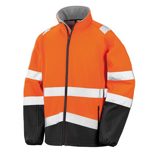 fluorescent orange - black