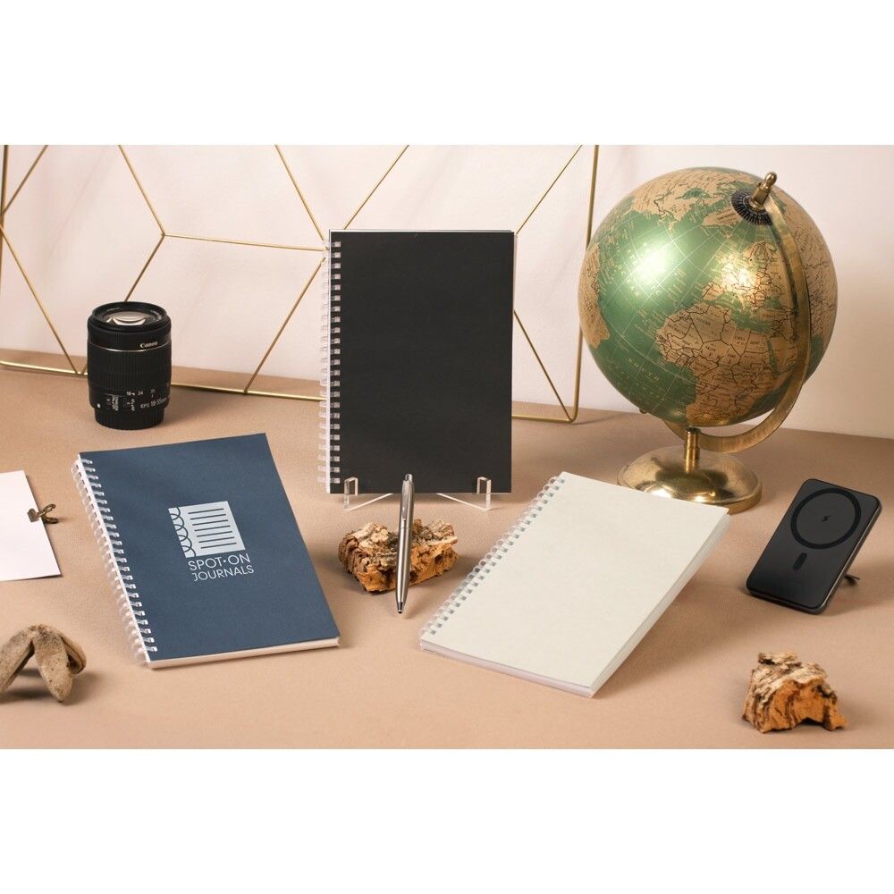 SCHILLER Notizblock A5 mit flexiblem Cover, hergestellt aus 100 % Recyclingpapier - blau-904
