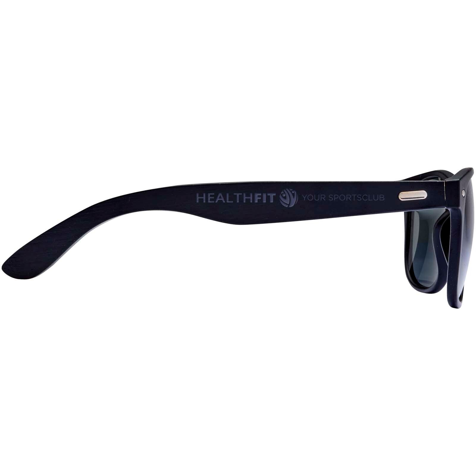 Arlo Bambus Sonnenbrille mit schwarzer Beschichtung - schwarz-101