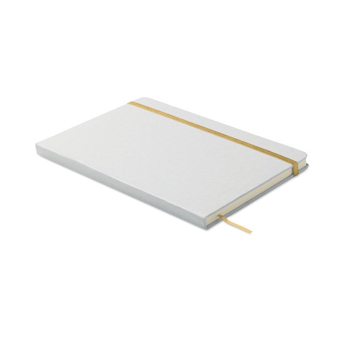 DIN A5 Notizbuch für Gravur ROUTE WHITE - golden-931