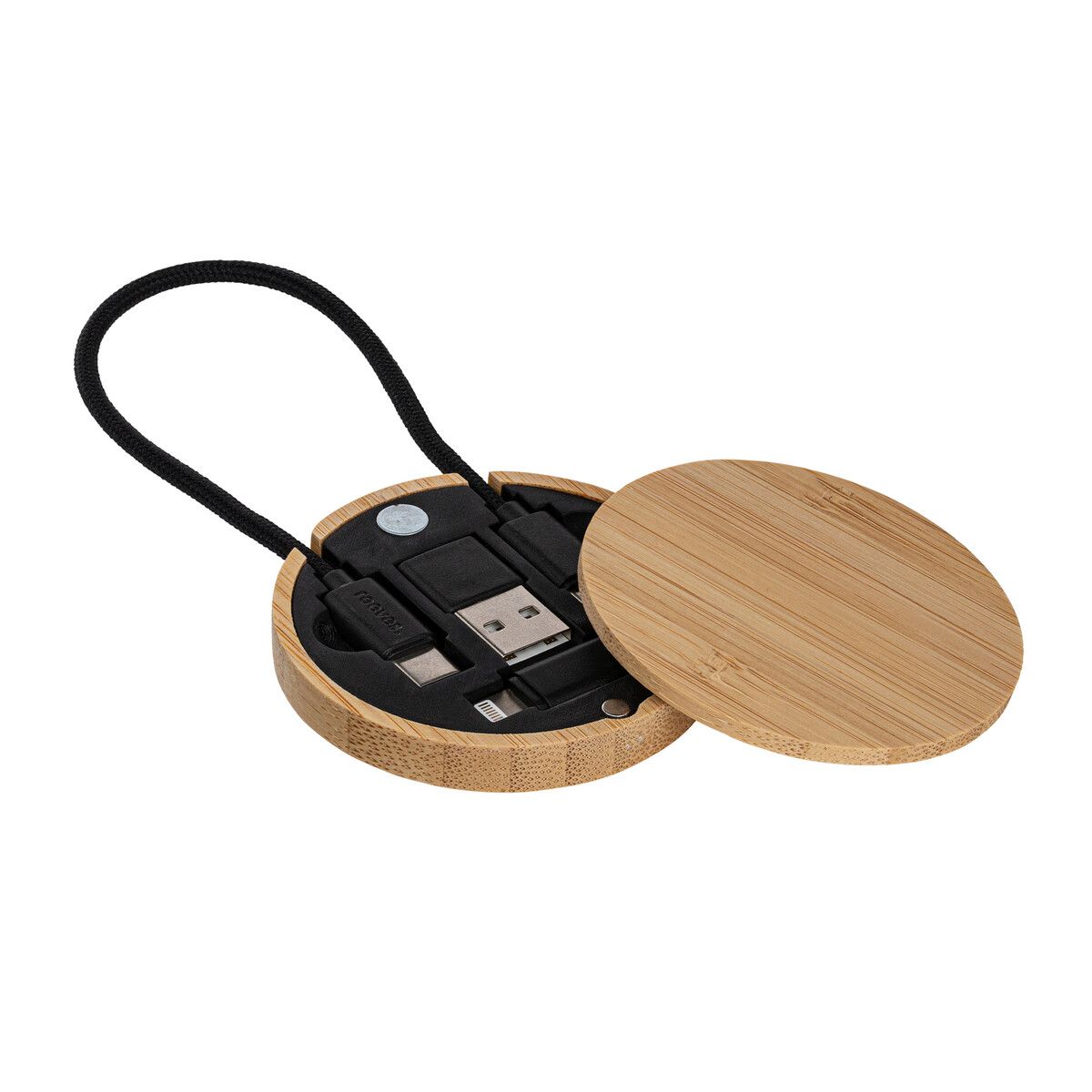 4-in-1 Ladekabel CONVERTICS BAMBOO EVO - braun-626