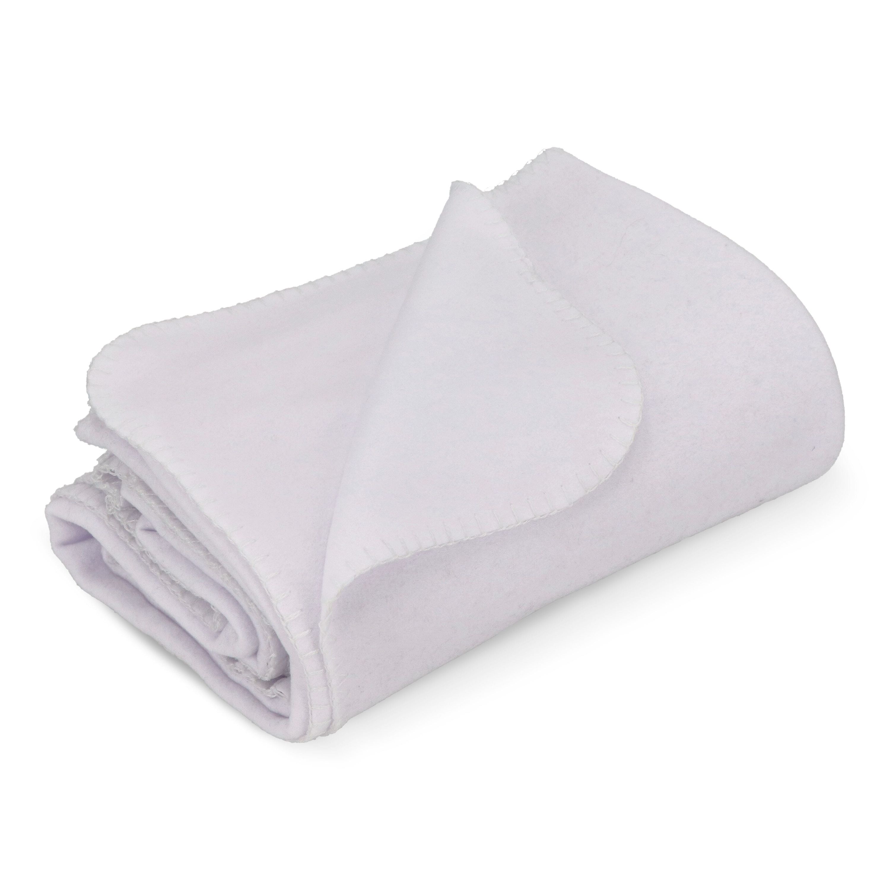 Polarfleece-Decke OEKO-TEX®  Sublimation 130 x 170 cm 290 g/m² - weiss-202