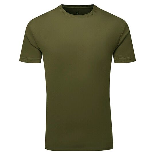 TriDri® Ion-Charge recycled textured tee - olive-810