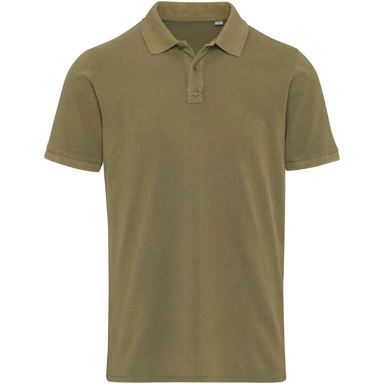 Calgary Poloshirt für Herren im Washed Look, 200 g/m2 - waldgrün-890
