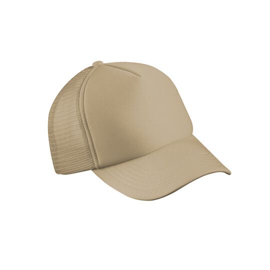 5-Panel Polyester Mesh Cap - khaki-23