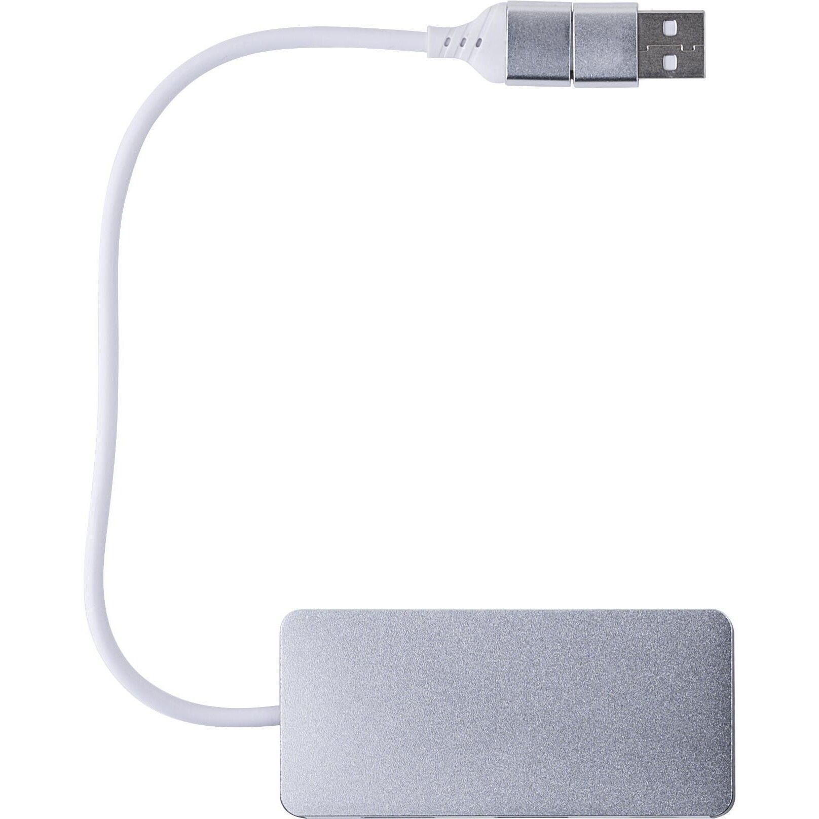 Recycelte Aluminium USB Hub Layton - silber-347