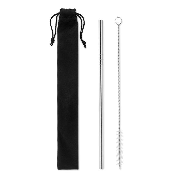 Edelstahl Trinkhalme-Set COLD STRAW - mattsilber-654