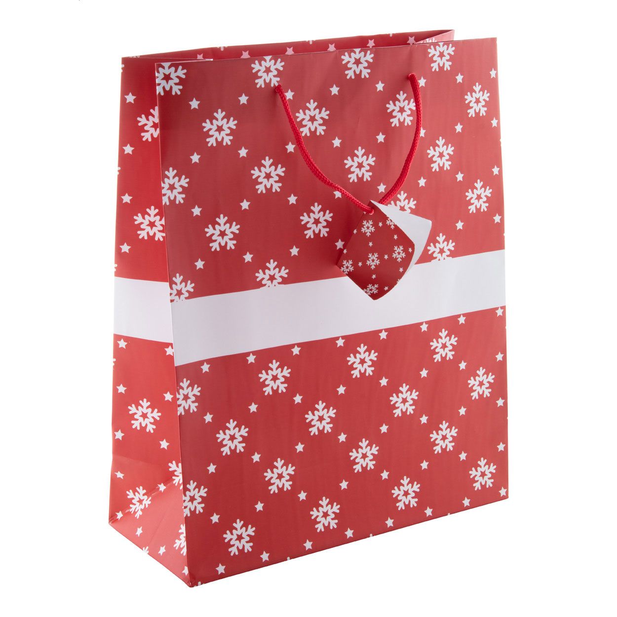 Palokorpi L Geschenktasche - rot - weiß-605