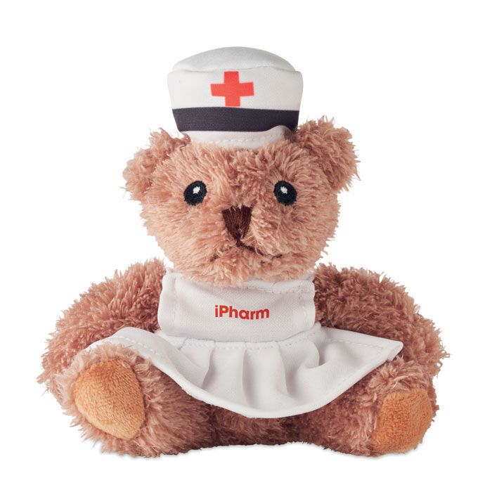 Teddybär Krankenschwester NURSE - weiß-346