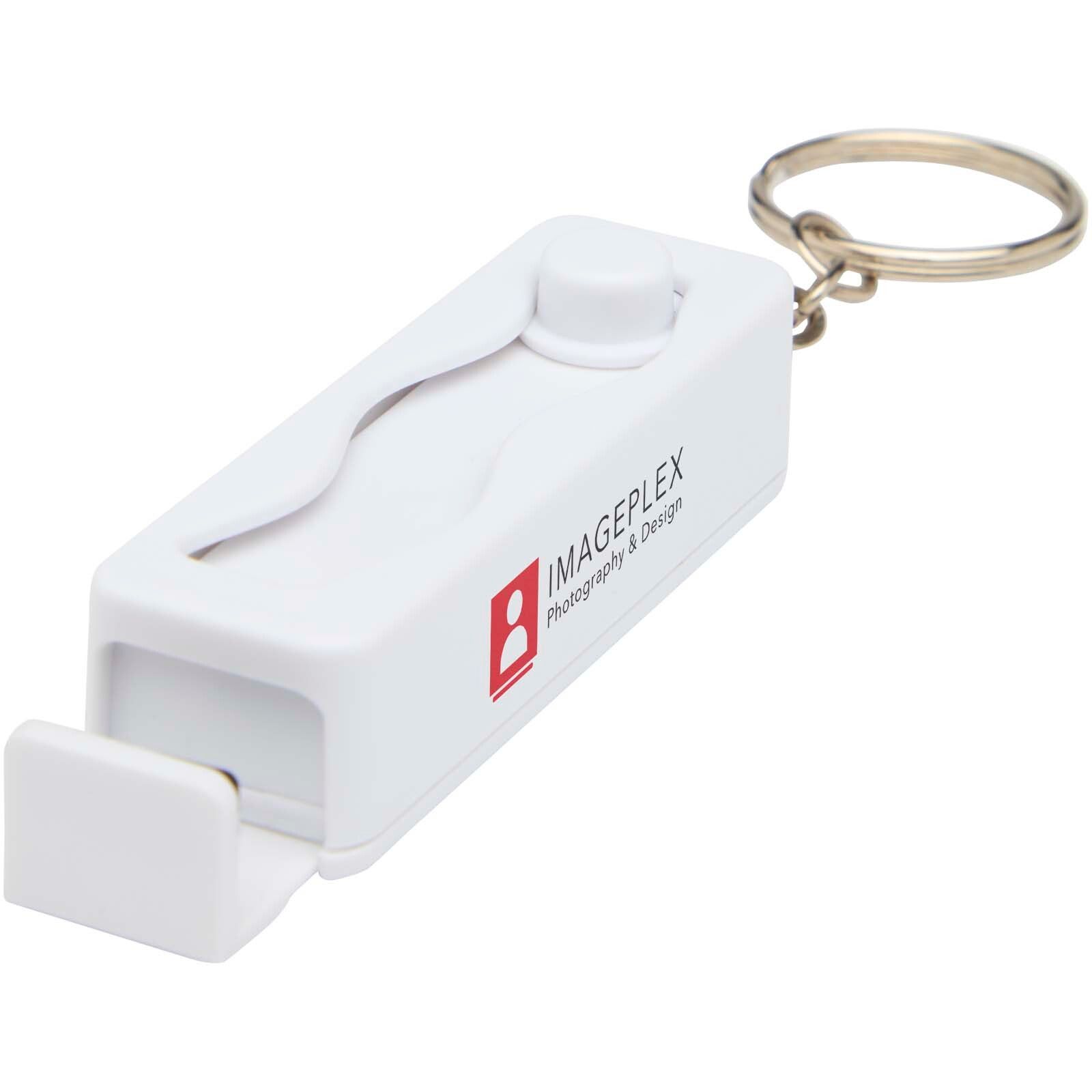 Aggia Telefonladestation aus recyceltem Kunststoff mit Fidget-Toy - weiss-762
