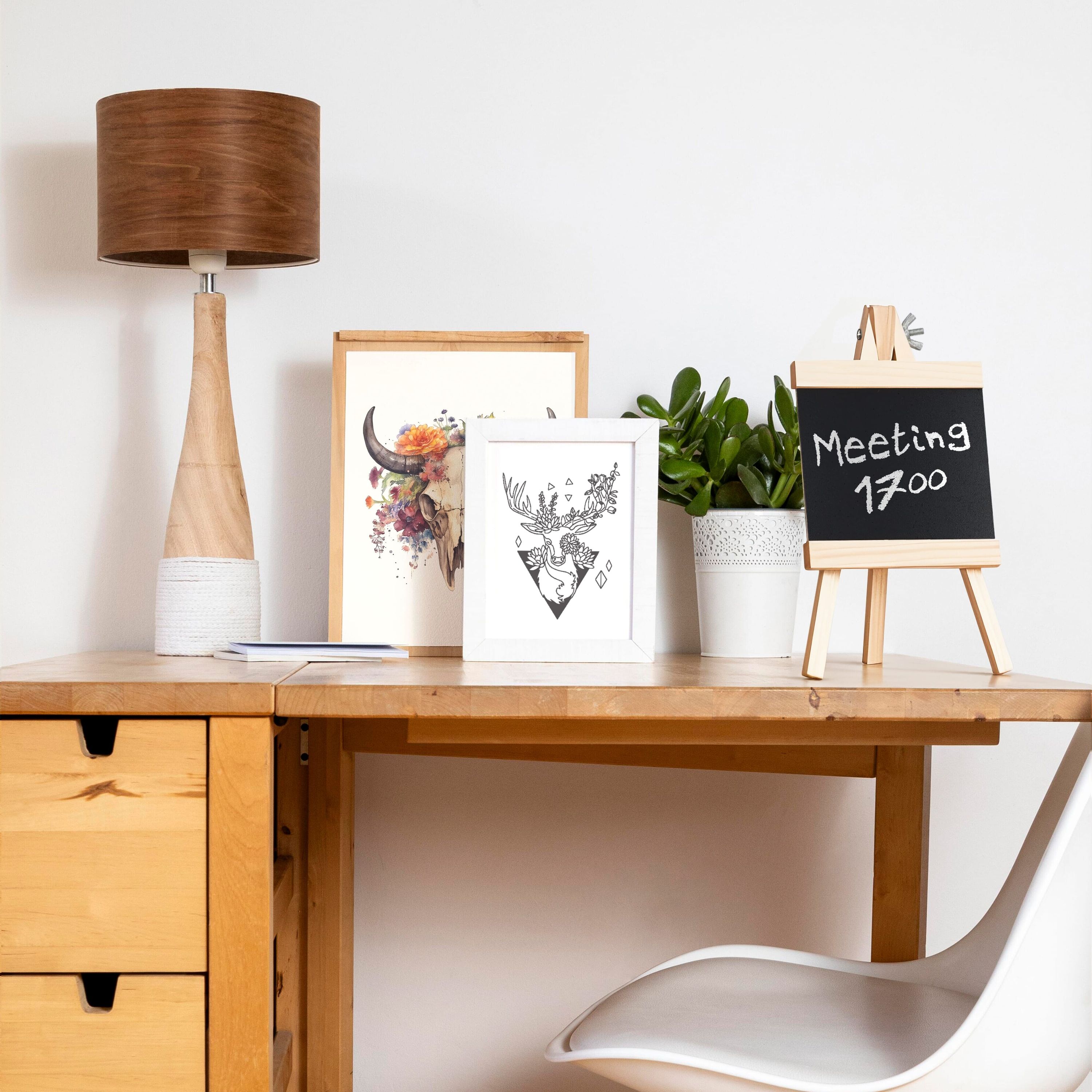 Kreidetafel auf Staffelei - natur-551