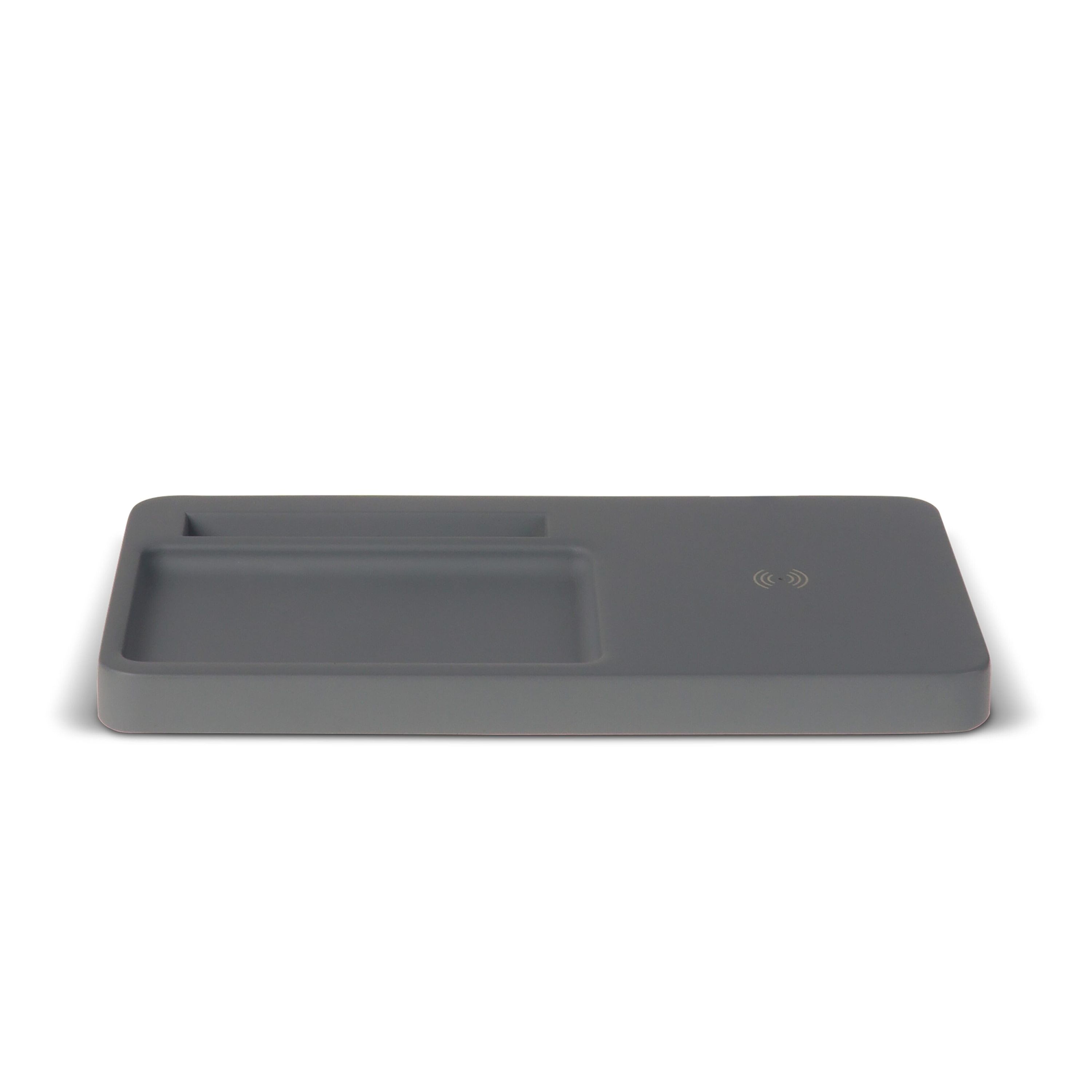 Limestone Desk organizer with wireless charger 5W - grau-56