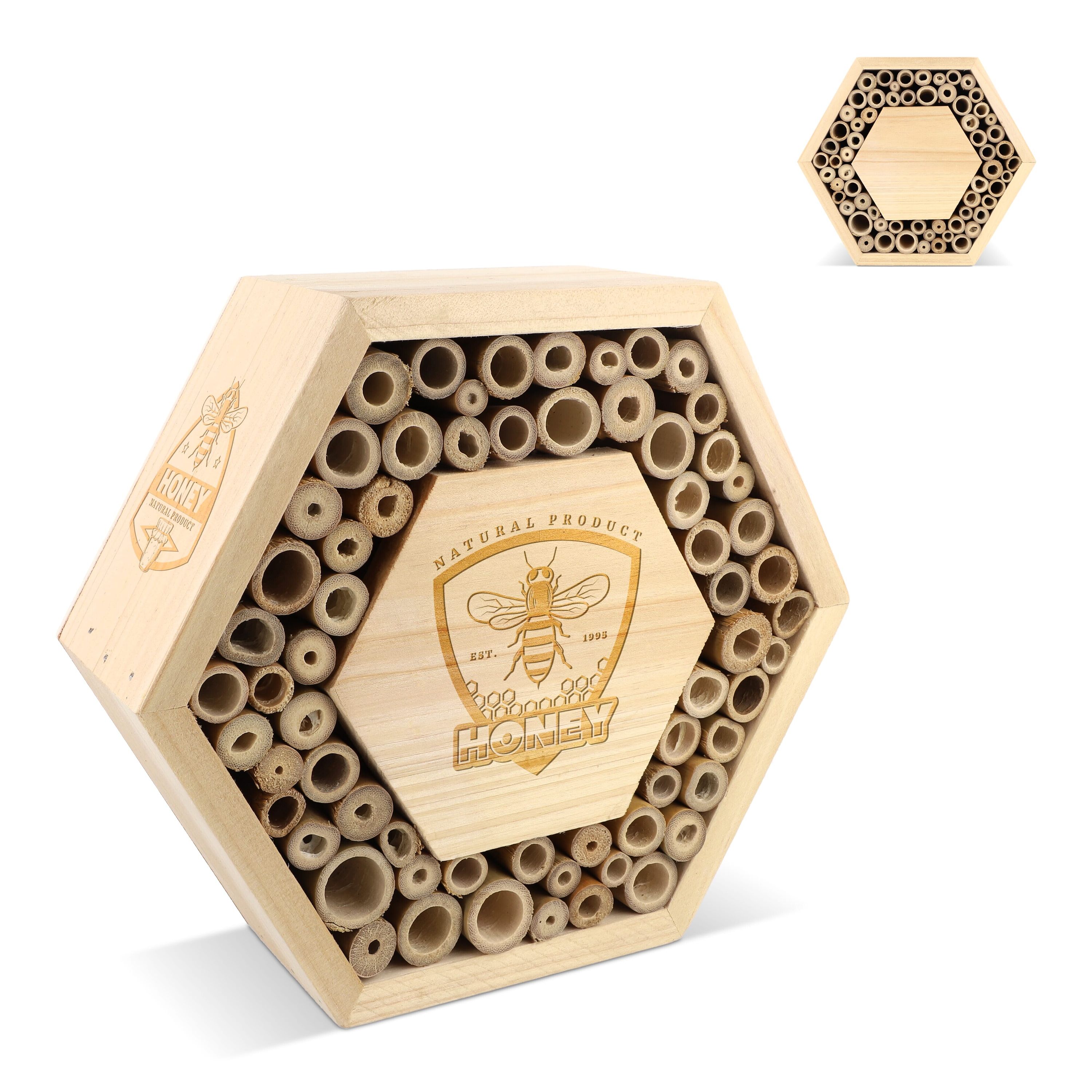 Bienenhaus aus FSC-Holz, sechseckig - natur-384