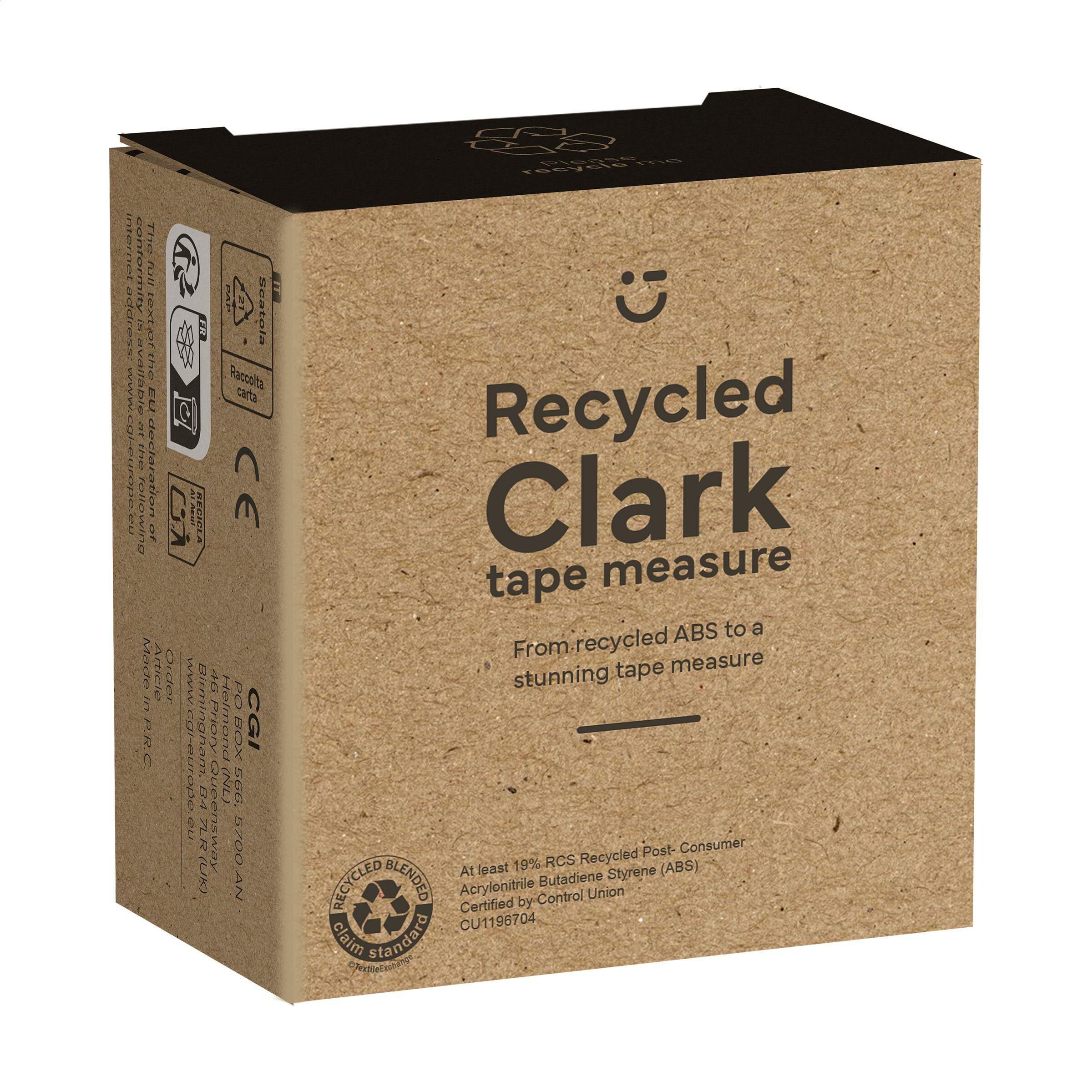 Clark RCS Recycled 3 Meter Bandmaß - schwarz - grau-979