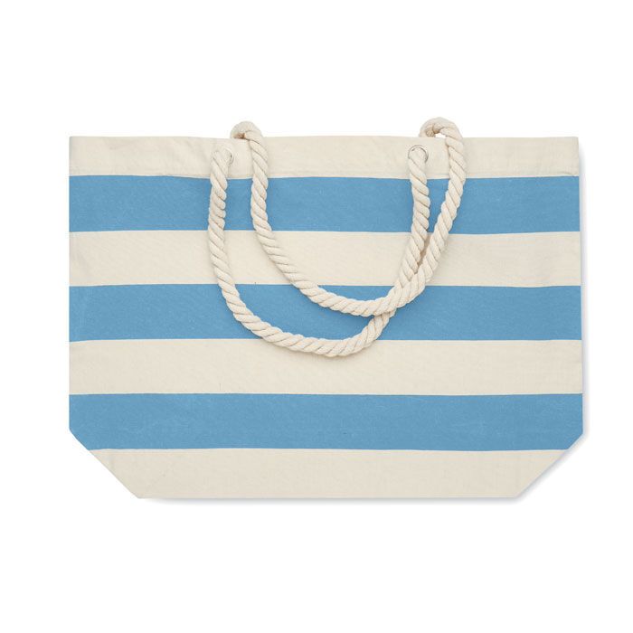 Strandtasche Baumwolle 220 g HEAVEN STRIPE - babyblau-927