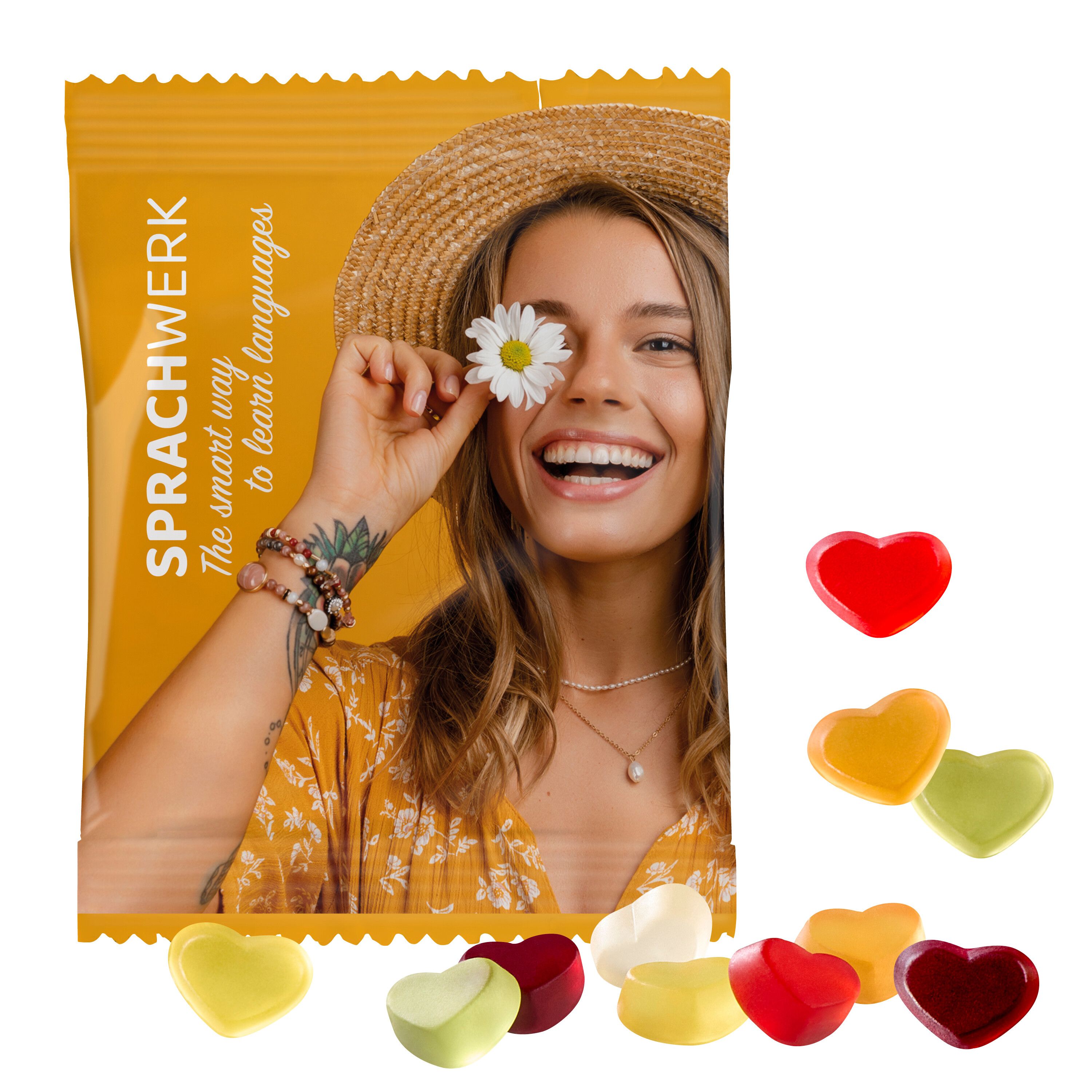 VEGANE Fruchtgummi STANDARD-Formen 20 g im konventionellen Tütchen-729