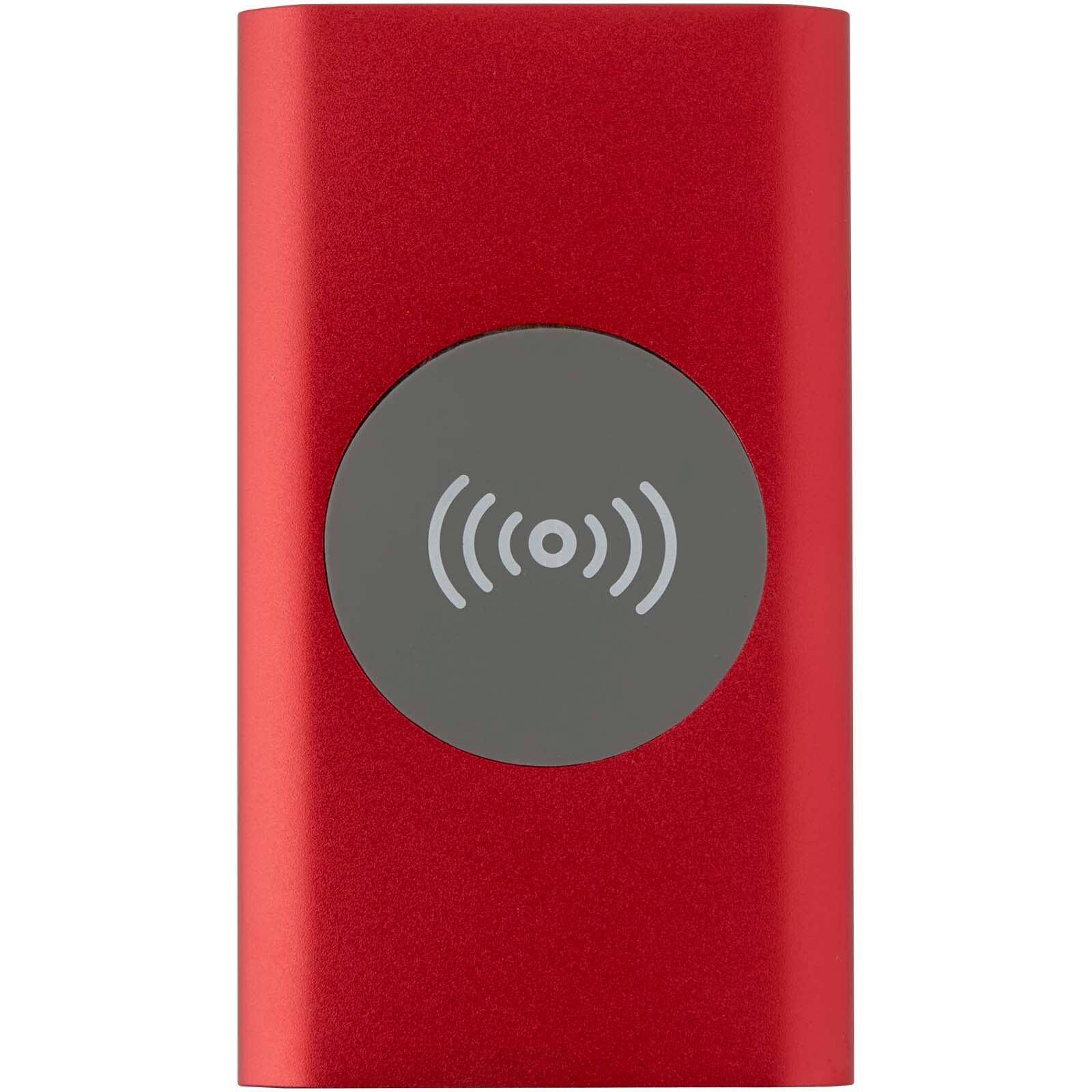 Juice 4000 mAh Typ-C kabellose Powerbank aus recyceltem Aluminium  - rot-831