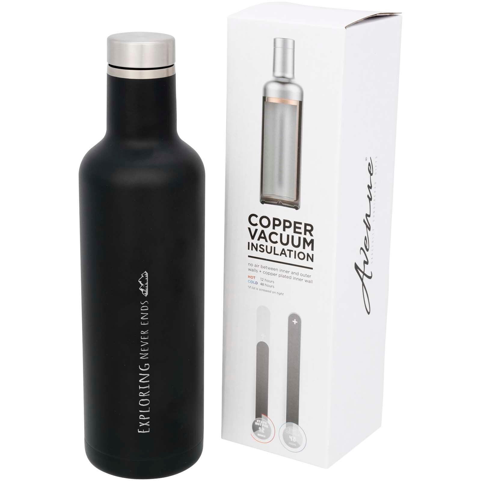 Pinto 750 ml Kupfer-Vakuum Isolierflasche - schwarz-519