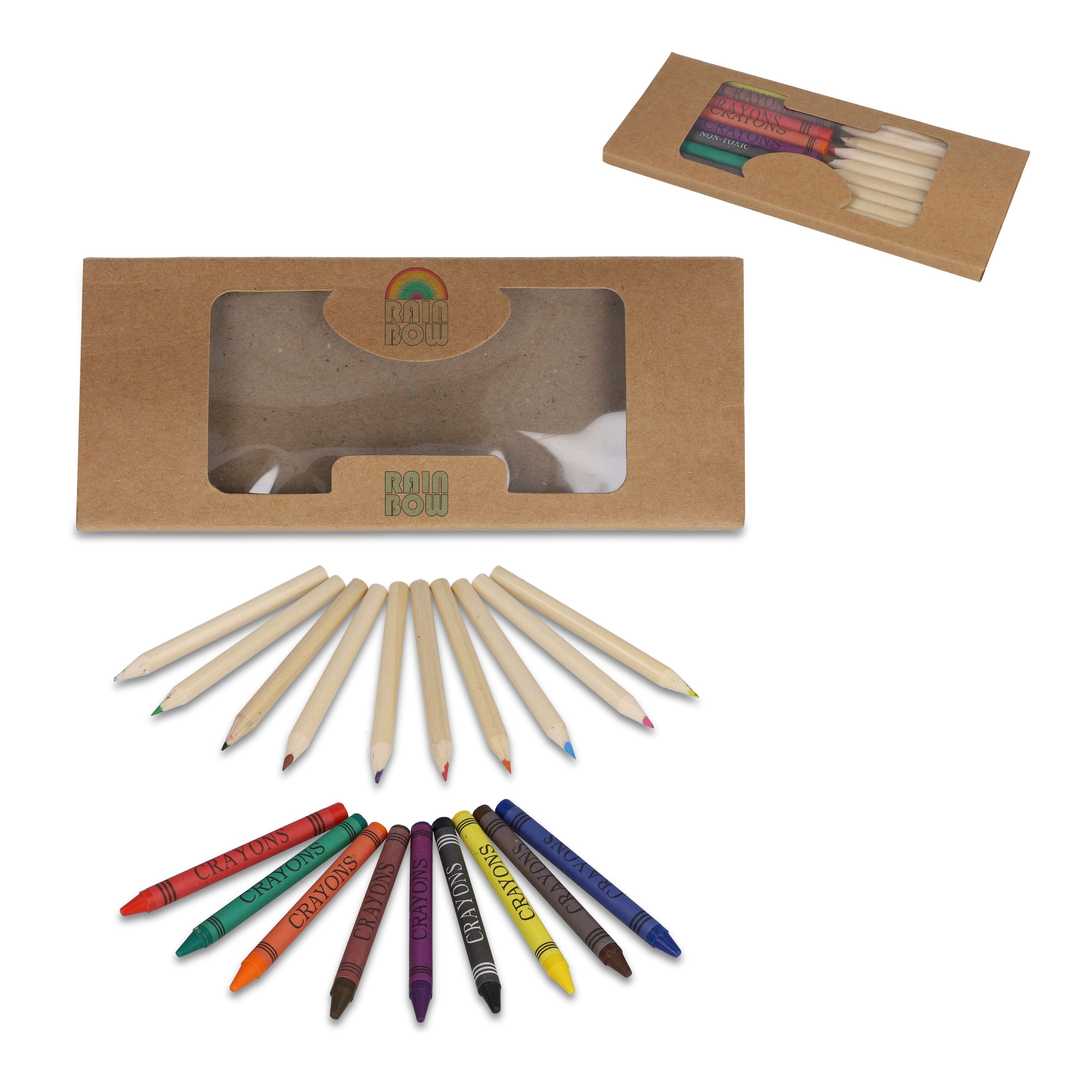 Malstifte und Buntstifte in Kraftbox - natur-356