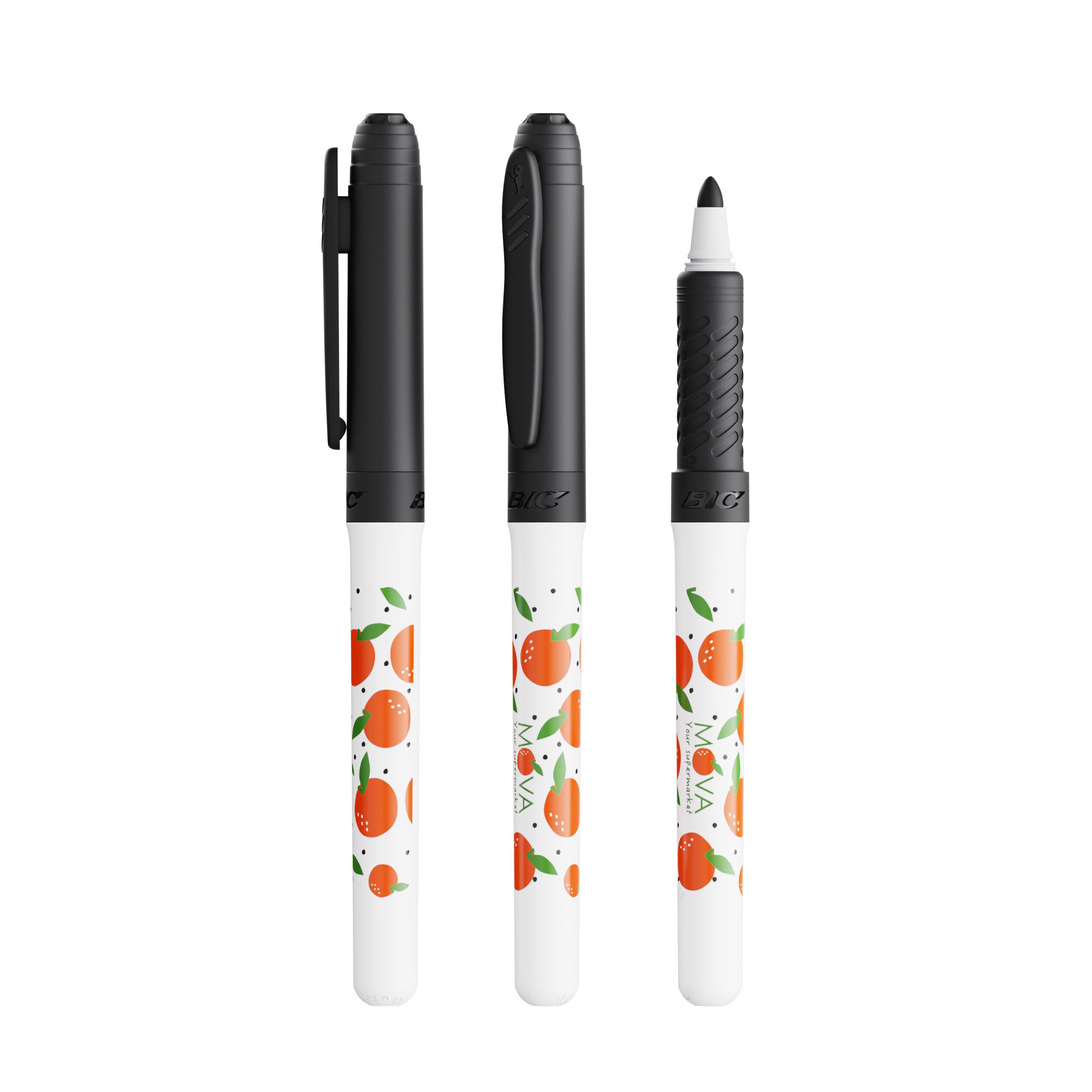 BIC® Velleda® White Board Marker Grip - weiß - schwarz-682