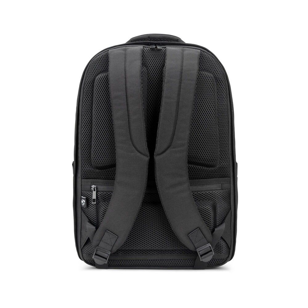 YANGON BPACK Diebstahlsicherer Twill-Rucksack, wasserabweisend 17'3" - schwarz-440