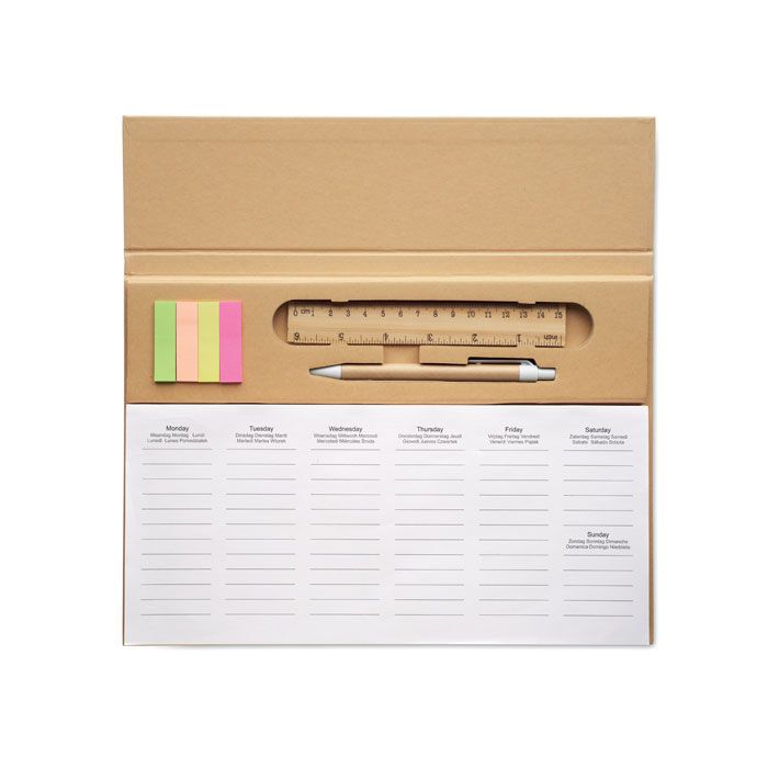 125-seitiger Wochenplaner MEMWEEK - beige-447