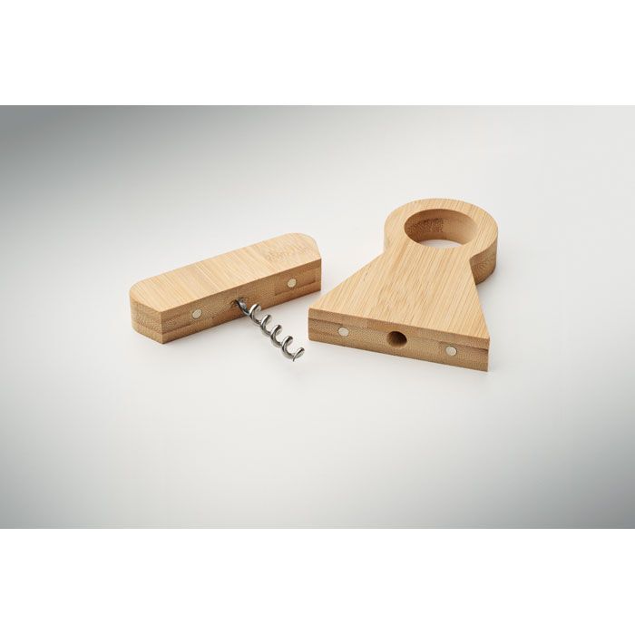 Flaschenhalter & Öffner Bambus STANDTURN - holz-675