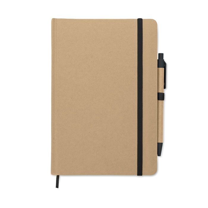 DIN A5-Notizbuch recy. CARATIL - schwarz-327
