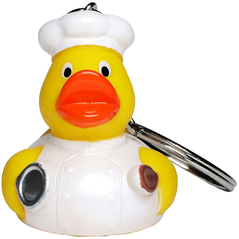Schlüsselanhänger Ente Koch - gelb-581