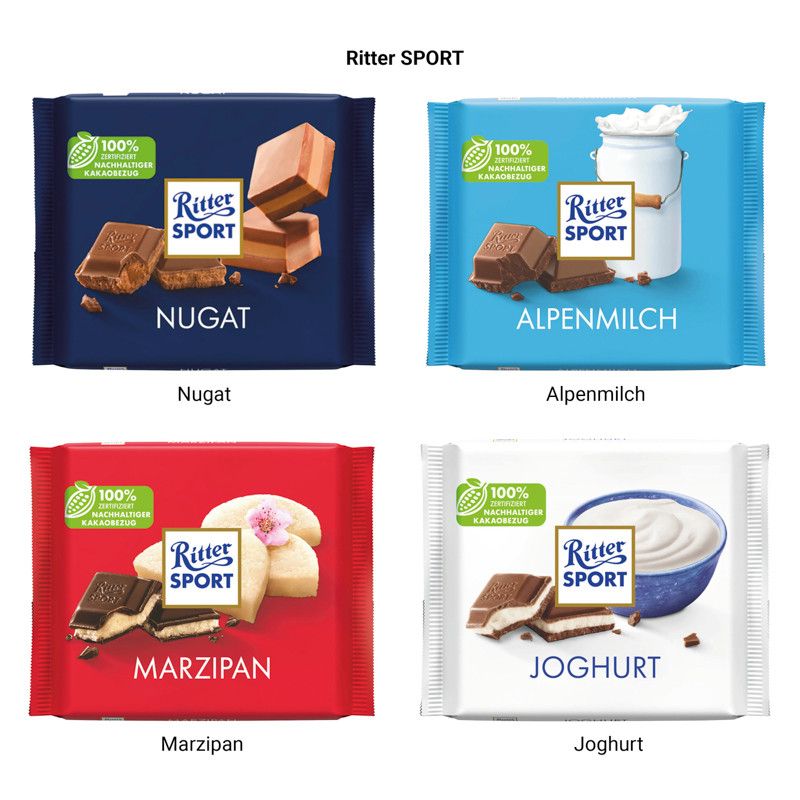 Ritter SPORT 100g im Werbeschuber, Marzipan-706