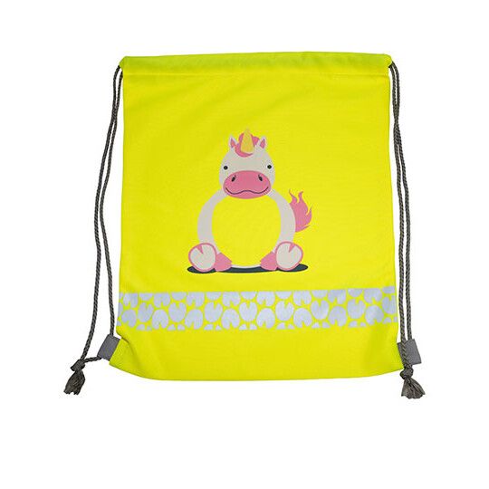 Childrens Gym Bag Funtastic Wildlife - unicorn yellow-678