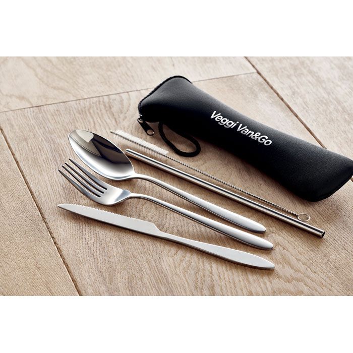Besteck-Set Edelstahl 5 SERVICE - schwarz-828