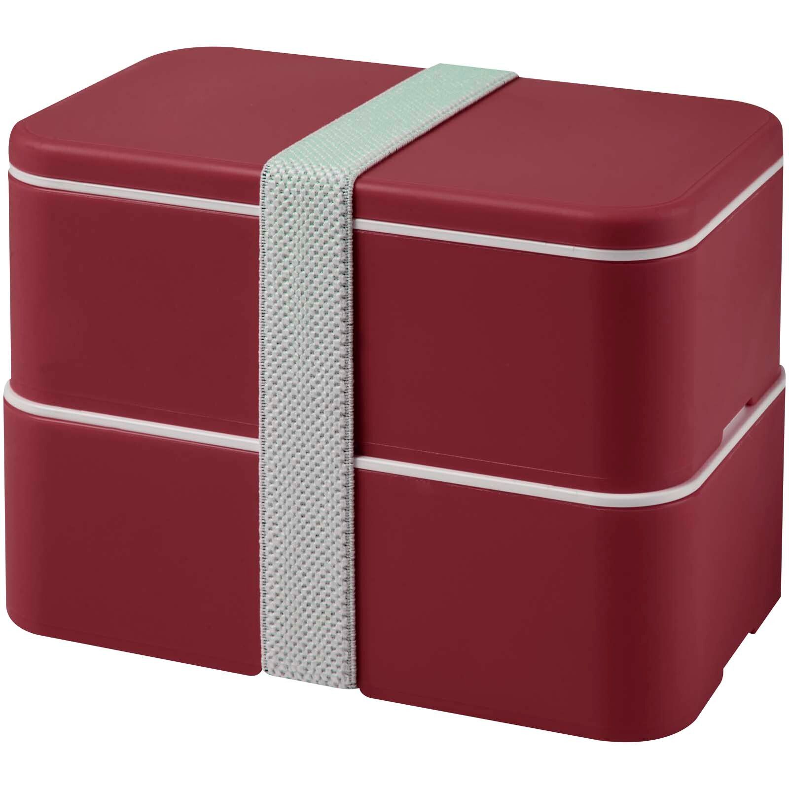 MIYO POP 700 + 700 ml doppelschichtige Lunchbox - bordeaux-286