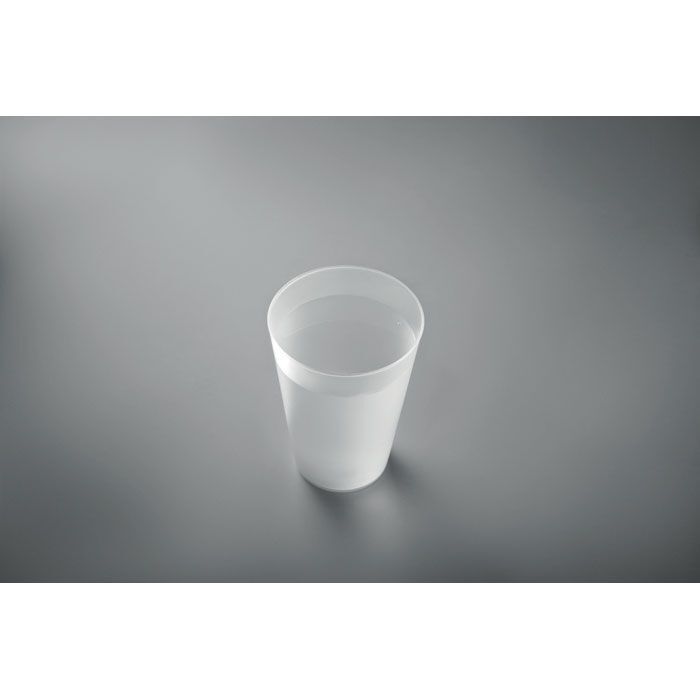 Wiederverwendbarer Becher 300ml FESTA - transparent weiß-870