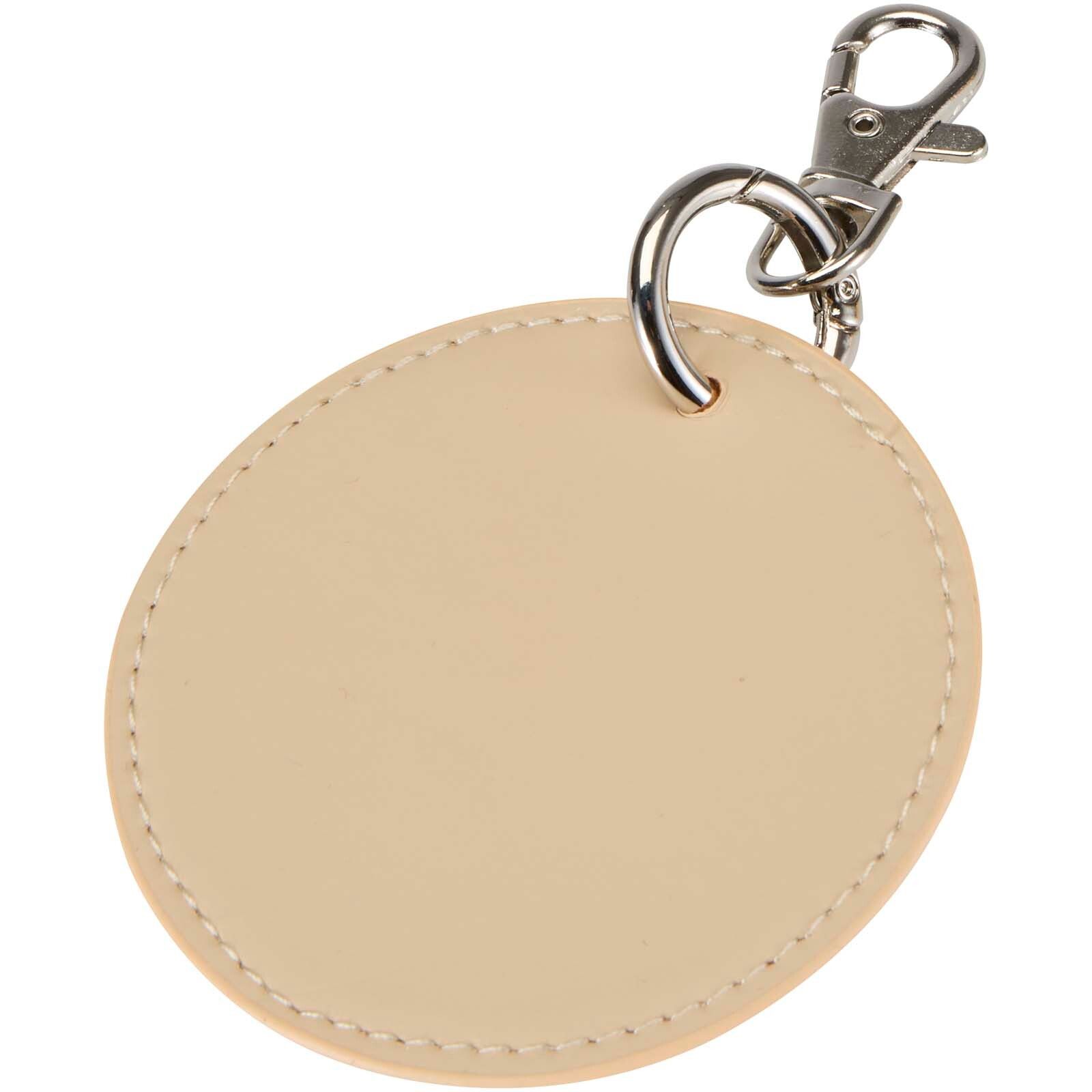 Resi Plus GRS recycelter runder Charm Schlüsselanhänger  - oatmeal-10