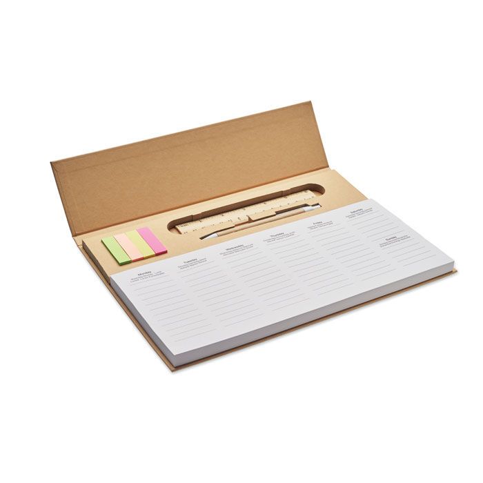 125-seitiger Wochenplaner MEMWEEK - beige-495